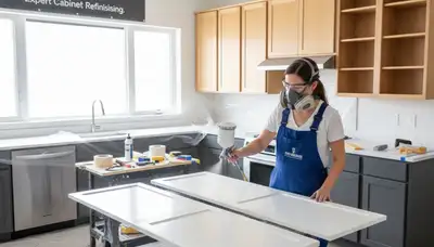 Professional kitchen cabinet painting service in Norton, MA by expert local house painters