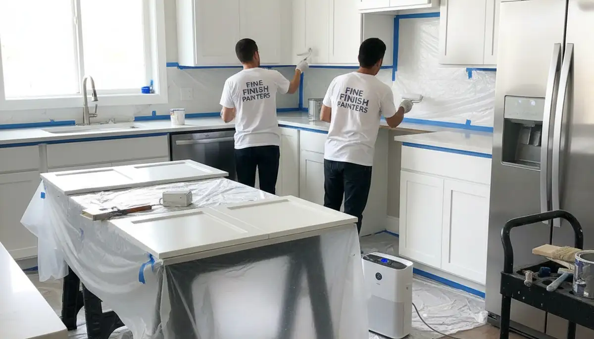 Professional kitchen cabinet painting in Norton, MA by expert local house painters