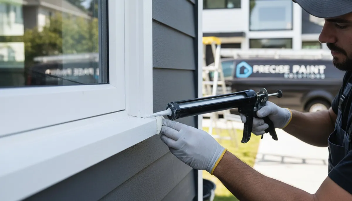 Professional caulking and sealing on Norton, MA home exterior for lasting weatherproof protection