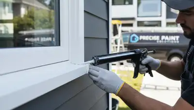 Professional caulking and sealing on Norton, MA home exterior for lasting weatherproof protection