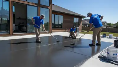Professional concrete staining and floor finishing in Norton, MA by expert house painters