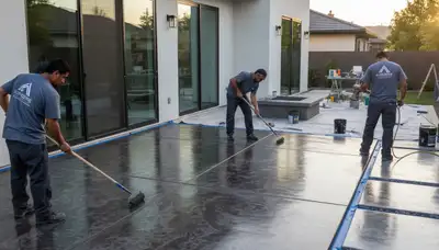Professional concrete staining and floor finishing in Norton, MA by expert house painters