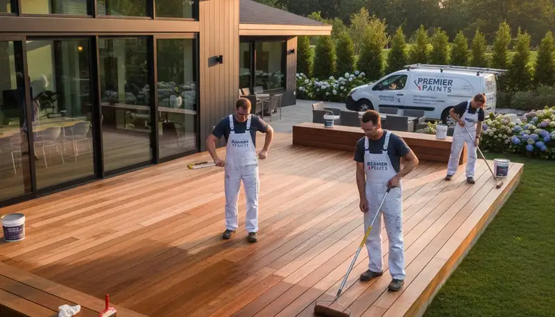 Professional deck staining and refinishing in Norton, MA by expert house painters