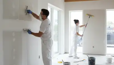 Professional drywall repair and wall restoration by house painters in Norton, MA home