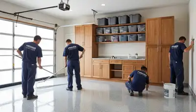 Epoxy garage floor coating in Norton MA by professional painters for durable, moisture-resistant finish