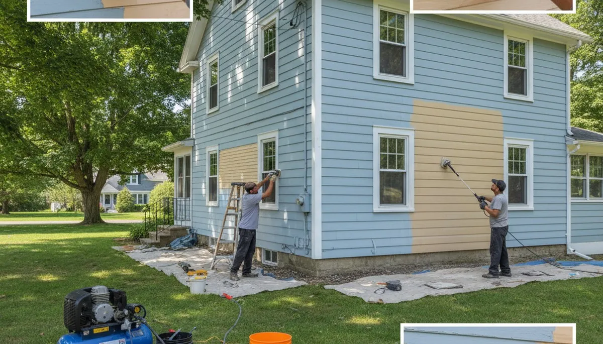 Professional exterior surface preparation for house painting in Norton, MA by expert painters